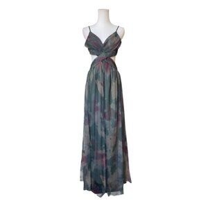 Boutique Chiffon Forest Fairy Dress Size L Party Wedding Guest Babydoll Green